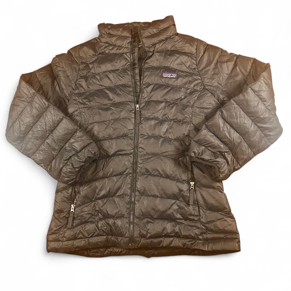 Patagonia Kids‎ Black Down Sweater Puffer Jacket Size Large